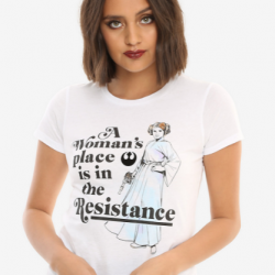 a woman's place is in the resistance leia shirt